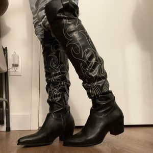 Black cowboy boots